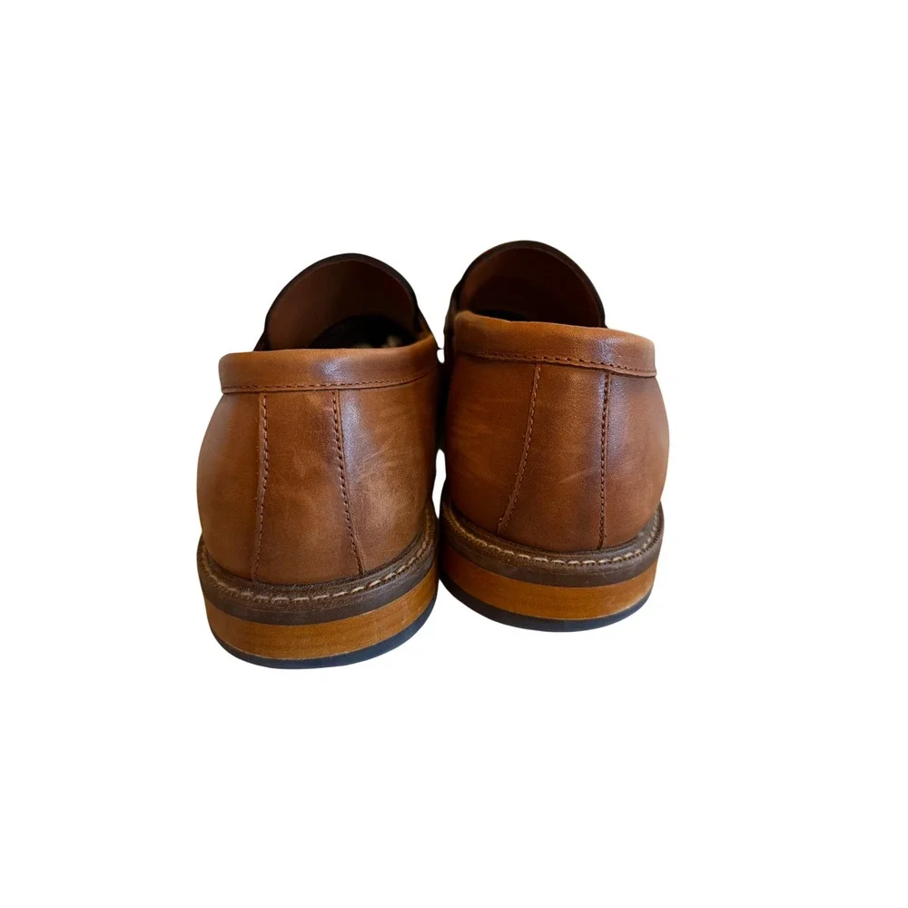 Vince Camuto Loafers Brown Layton Leather Penny Loafer VY-LAYTON 11M Mens